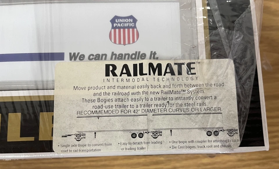 K-line K774-2031 Union Pacific Intermodal Trailer Railmate Bogies O Gauge Train - Image 4 of 4