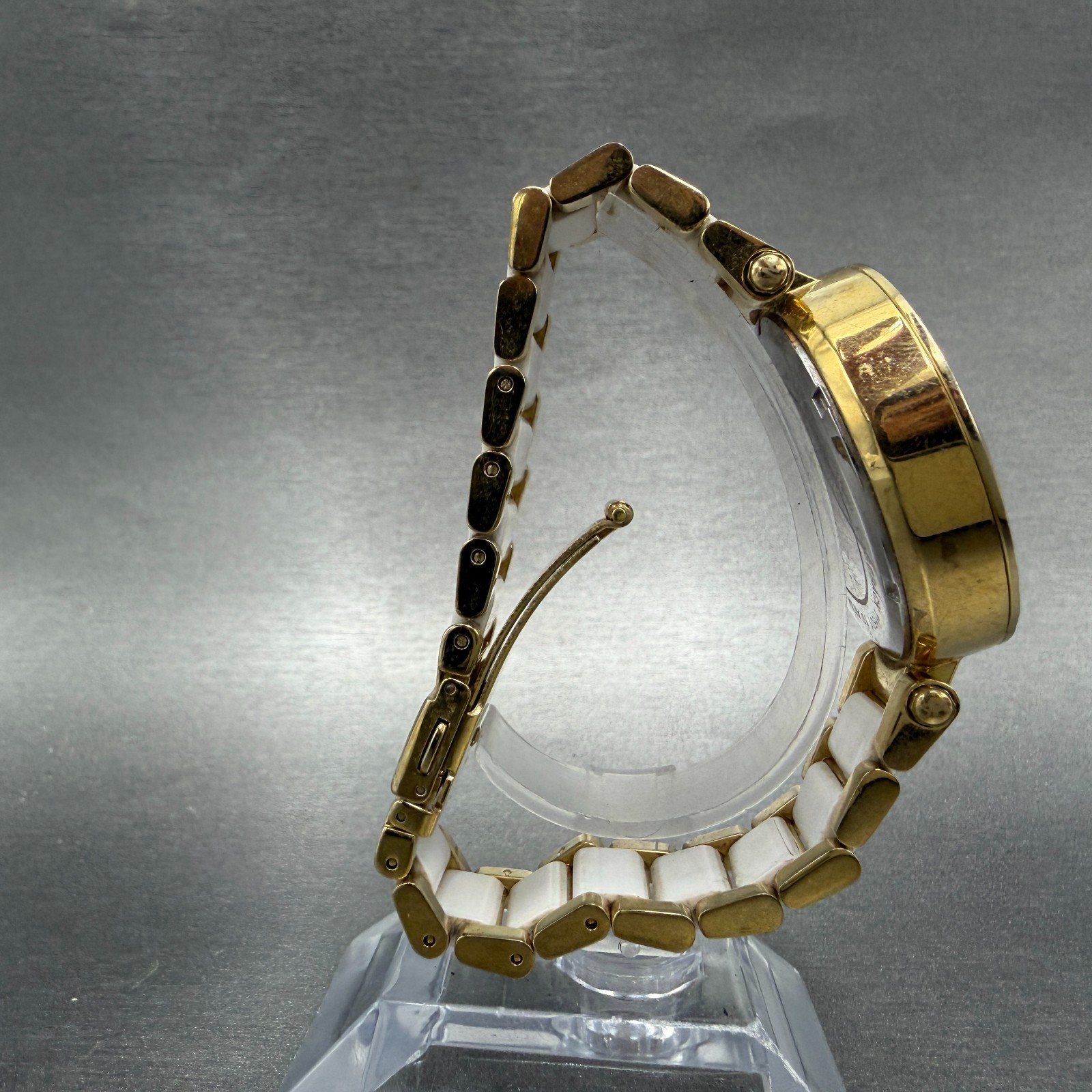 Michael Kors Parker Watch Women 39mm White Dial Gold Tone Date MK-6119 New Batt thumbnail 9