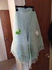 Handmade Knitted Cape Shawl Poncho