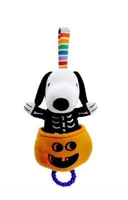 Peanuts Halloween Snoopy On-The-Go Pumpkin Ziggle Toy Rattle Teether