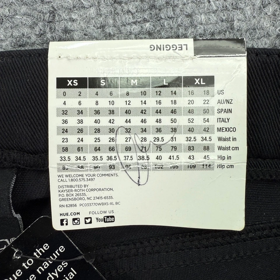 Леггинсы женские Hue маленькие 27x28 черные супергладкие джинсовые эластичные - Изображение 3 из 4