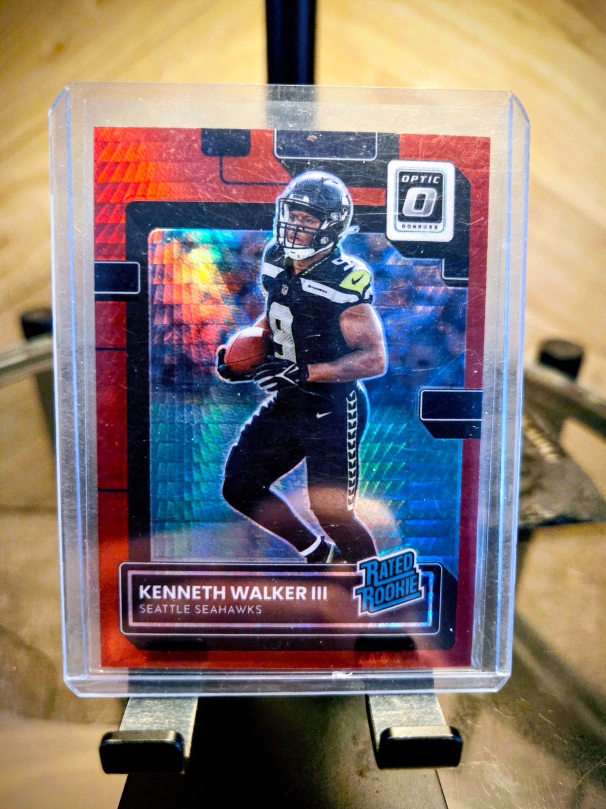2022 Panini Donruss Optic - Rated Rookie Kenneth Walker III #218 Red Hyper Prizm