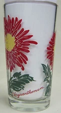 Chrysanthemum Peanut Butter Glass Glasses Drinking Kitchen Mauzy 43-5