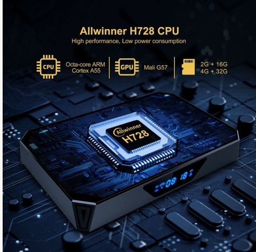 X96Q Pro+ Android 14 TV Box, CPU Octa-Core 4 GB RAM, 32 GB di archiviazione, 4K HD (spina Regno Unito - Foto 4 di 12