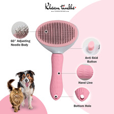 Self Cleaning Dog Cat Slicker Brush Grooming Tool Gently Removes Loose Undercoat
