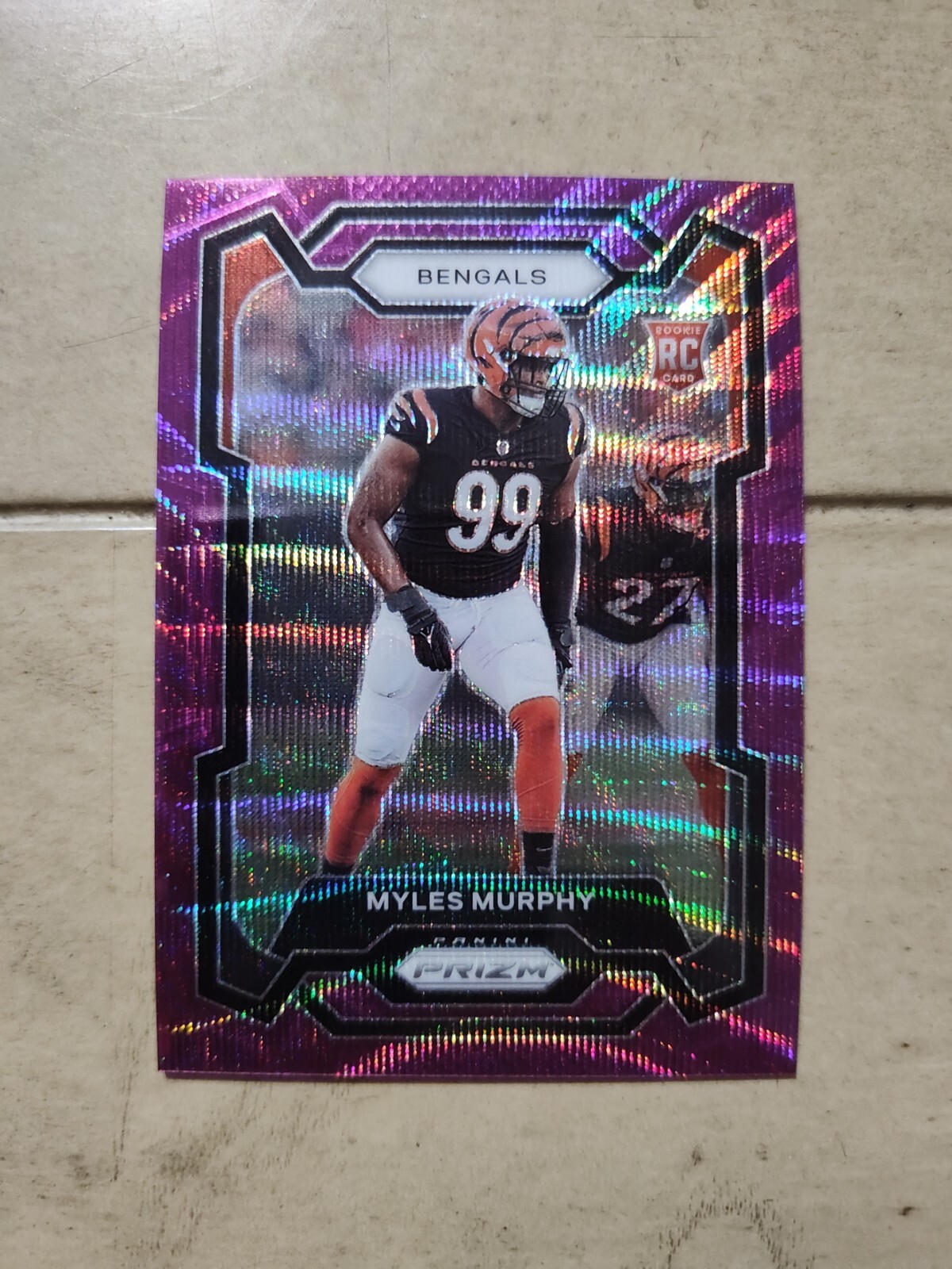 Myles Murphy 2023 Panini Prizm NFL Purple Wave Rookie SP 37/99 Bengals RC #320