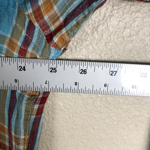 Report Collection Shirt Mens XL Blue Check Linen Lightweight Colorful Casual - Picture 15 of 19