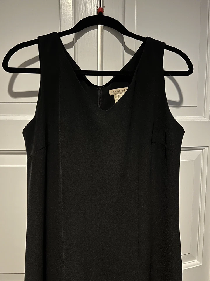 Apostrophe Women Black Cocktail Dress Size 12 - Image 2 of 4
