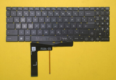 DE Tastatur MSI Cyborg 15 A12 A12V A12VE A12U A12UCX A12UDX m. Blaue Beleuchtung