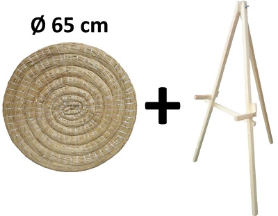 Cible de tir à l'arc de paille Ø 65 cm + Stand - Photo 1/4