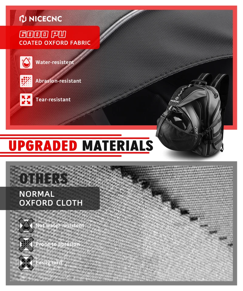 Motorrad Biker Rucksack Wasserdicht 35L Helmtasche Für Sport Schuhfach Outdoor - Bild 3 von 4