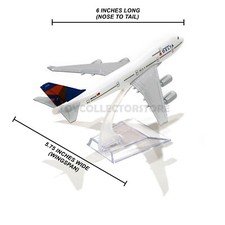 Delta airplane model toy diecast Jet Boeing 747 Passenger plane