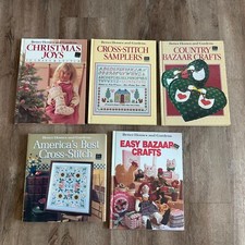 Craft Book Lot Better Homes and Gardens Books Hardcover Cross-Stitch Christmas