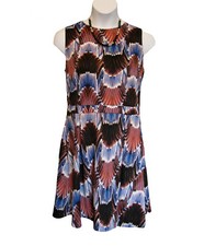 NEW Gored Knit Dress Size XL 14 16 Tank Sleeveless Shell Multi Flirty Zipper NWT