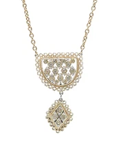 1972 Sarah Coventry Rhinestone Candlelite Necklace Openwork Gold Tone Vintage