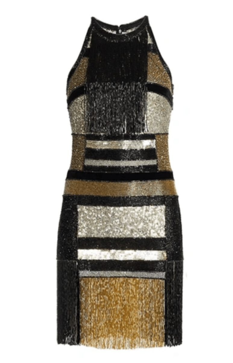 NAEEM KHAN BEADED FRINGE MINI DRESS IN GOLD MULTI | eBay NAEEM KHAN BEADED FRINGE MINI DRESS IN GOLD MULTI | eBay