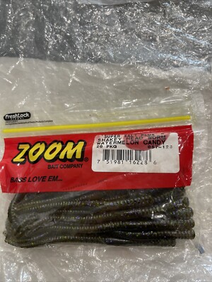 Zoom Bait Company Super Salt Plus Shakey Head Worm Watermelon Candy 20pk 057-120