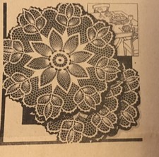 3007 Vintage PINEAPPLE DOILY Pattern To Crochet Reproduction 