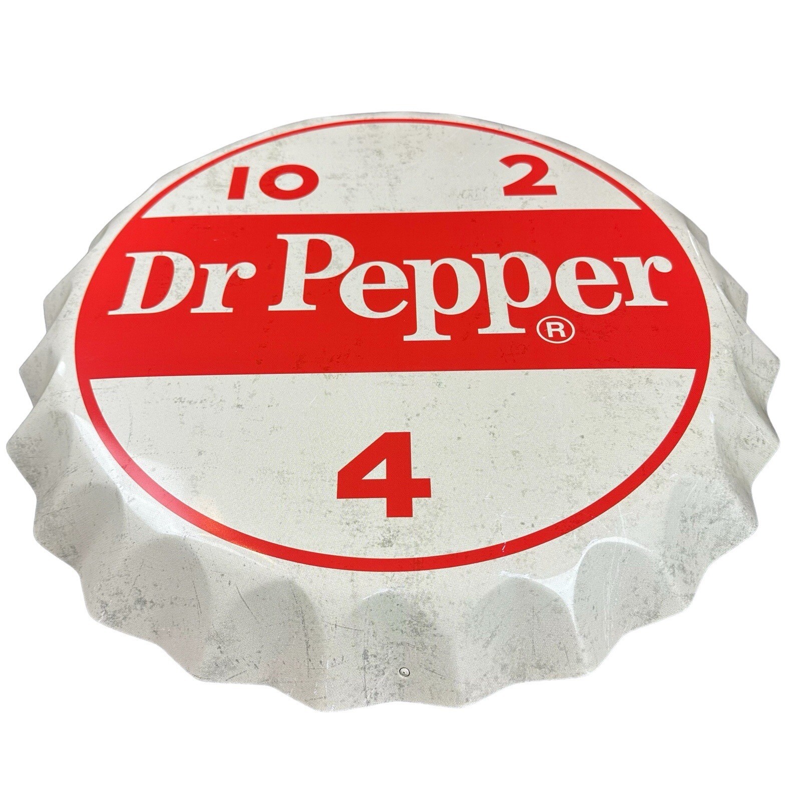 VINTAGE DR PEPPER BOTTLE CAP SIGN 10 4 2 Advertising 19 Inch Diameter eBay