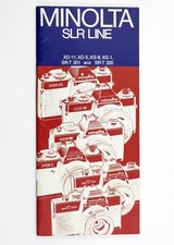 197118 Minolta 35mm SLR Camera Product Line Brochure ca. 1977 Genuine Original