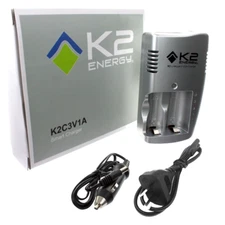 Lithium Smart Charger for 123a Rechargeable Batteries K2C3V1A New in BOX
