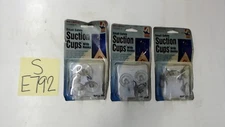 Adams Small Suction Cups with Hooks LOT OF 3 PACKS (Total of 12 Hooks)