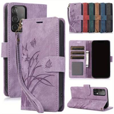 Hülle Für Samsung A56 A55 A25 A35 A16 S24 FE S24 S25Ultra Leder Flip Handy Cover