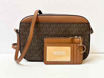 MICHAEL KORS JET SET ITEM CHAIN CROSSBODY BAG + COIN ID KEY WALLET
