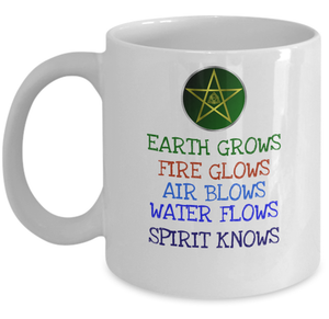 Wicca Pagan Coffee Mug Pagan Elements Poem Blessed Be Paganism