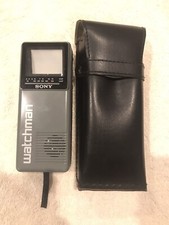 Sony Watchman FD-10A Portable Flat Black And White TV with antenna