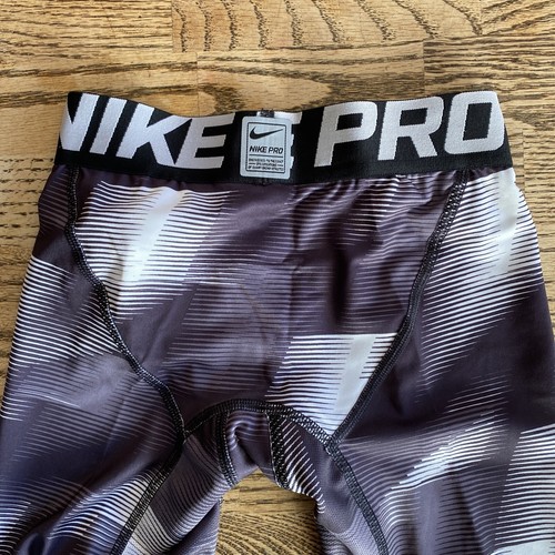 Nike Pro Cool Dri-Fit boys compression tights, black/gray/white, NWT - Picture 8 of 10