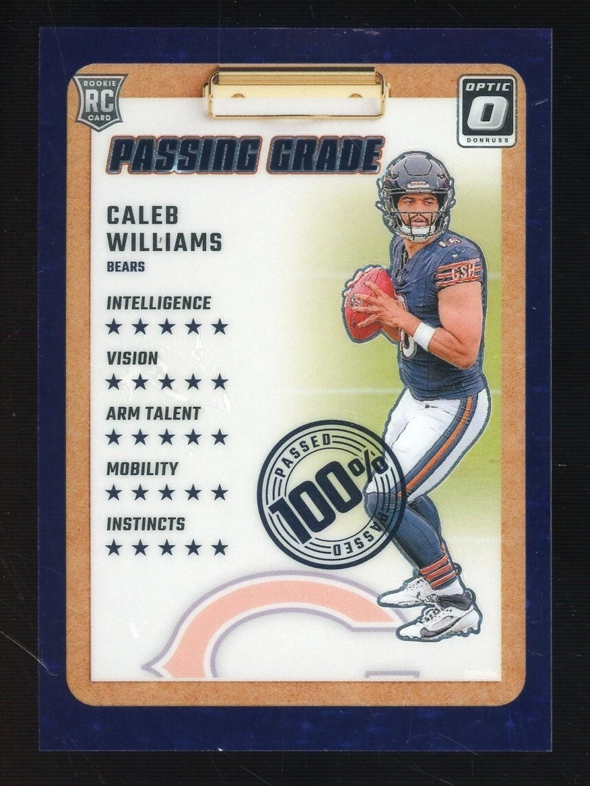 Caleb Williams Panini Donruss Optic Passing Grade #1 Purple Stars