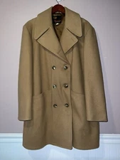 REALLY NICE VINTAGE RICHMAN BROTHERS CAMEL WOOL COAT JACKET medium length