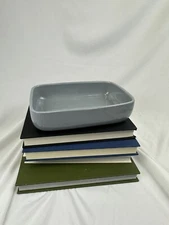 Haeger Pottery Gray Rectangular Serving Dish Casserole Baker Stoneware Vintage