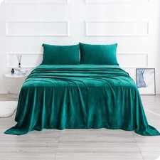 Micro Fleece Sheets Set Queen Size   No Pilling and Extra Soft Bed Sheets Set...