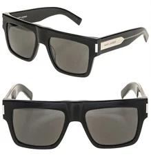 SAINT LAURENT Naked Wirecore 628 YSL SL628 001 Black Crystal Unisex Sunglasses