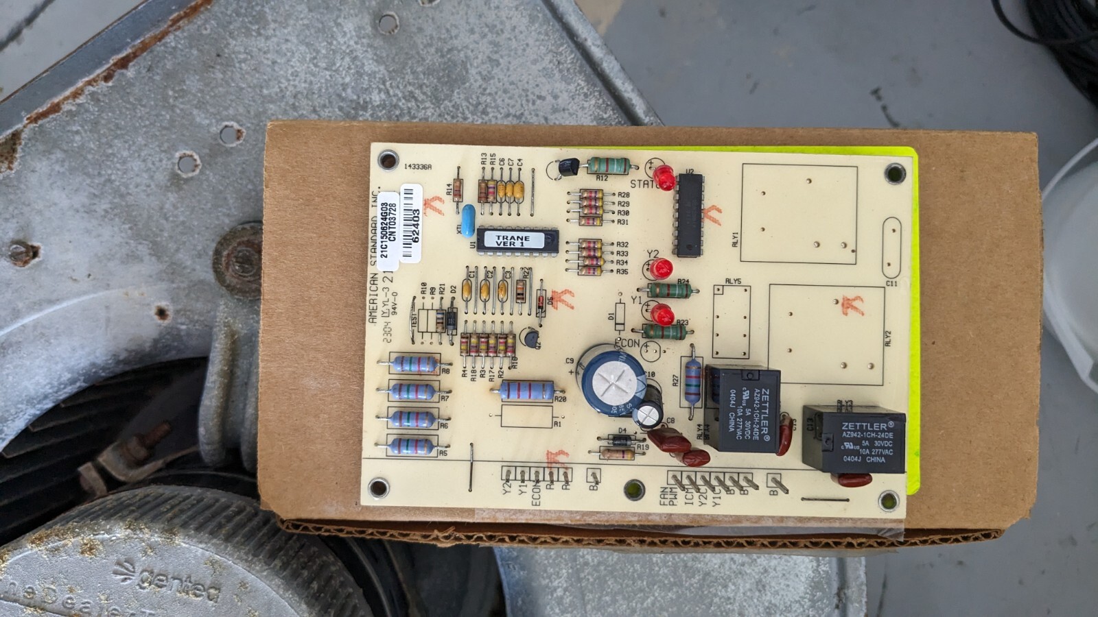 trane air handler blower motor assembly with ECM motor under 2 years