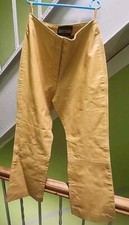 Vintage 1990s Tan Genuine Leather Crop Pant Sz 26/2 NWT by Ambition New York