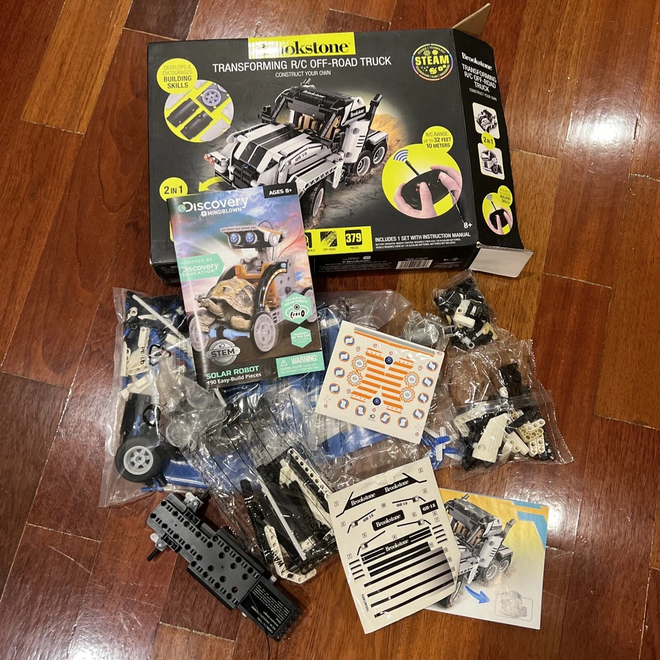 RC Car Kids 2-in-1 Remote Control Car Kit and Building Set Brookstone DIY Open - Image 3 of 4