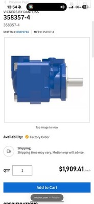 Vickers Danfoss Vane Pump 358357-4