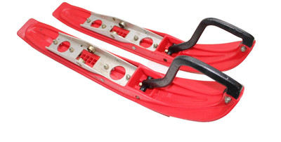 1998 Ski-doo Mach 1 700 Ck3 Only 2,320 Miles Red Plastic Flex Ski Skis Red Pair