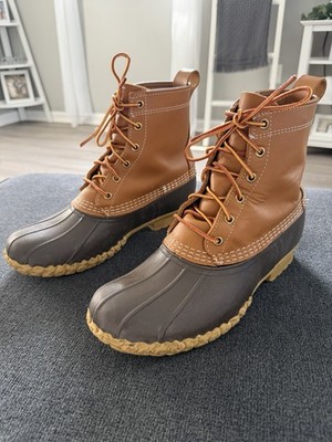 LL Bean Men s 8 Gore-Tex Thinsulate Duck Hunting Boots Brown Leather  USA