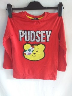 George Pudsey bear top red 5 6 Year's