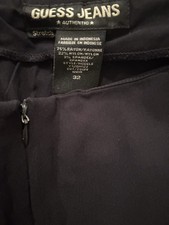 Vintage Guess Women  s Black Slim Stretch Pants Size 32