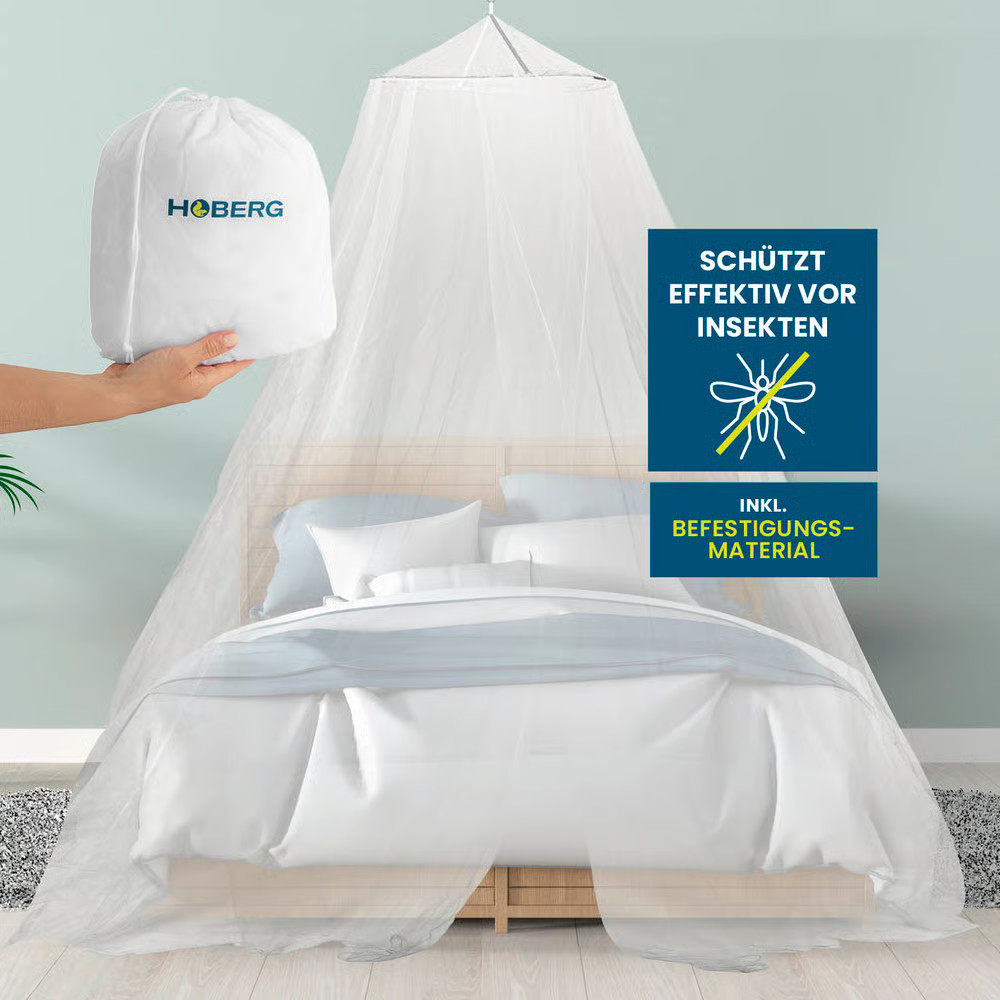 HOBERG Mosquitera De Viaje - XXL Red Antimosquitos Para Cama Individual Y Doble