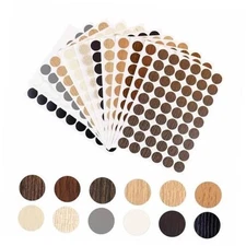648 Pieces Screw Hole Covers Stickers Wood Stickers for Furniture PVC Adhesive