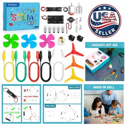 Electric Circuit Motor Kit for Engaging STEM Learning - Safe & Easy, 8-12