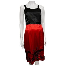 Diane von Furstenberg vintage silk dress in black and red US 4 UK 8 EU 36