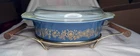 Vintage 1965 Pyrex 043 Promotional Golden Bouquet With Cradle & Lid 1.5qt NICE