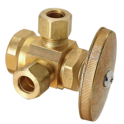 BrassCraft 1/2 in. Nominal Compression Inlet x 3/8 in. O.D. Compression x 3/8 in